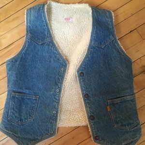 Levi's Orange Tab Shearling Vest